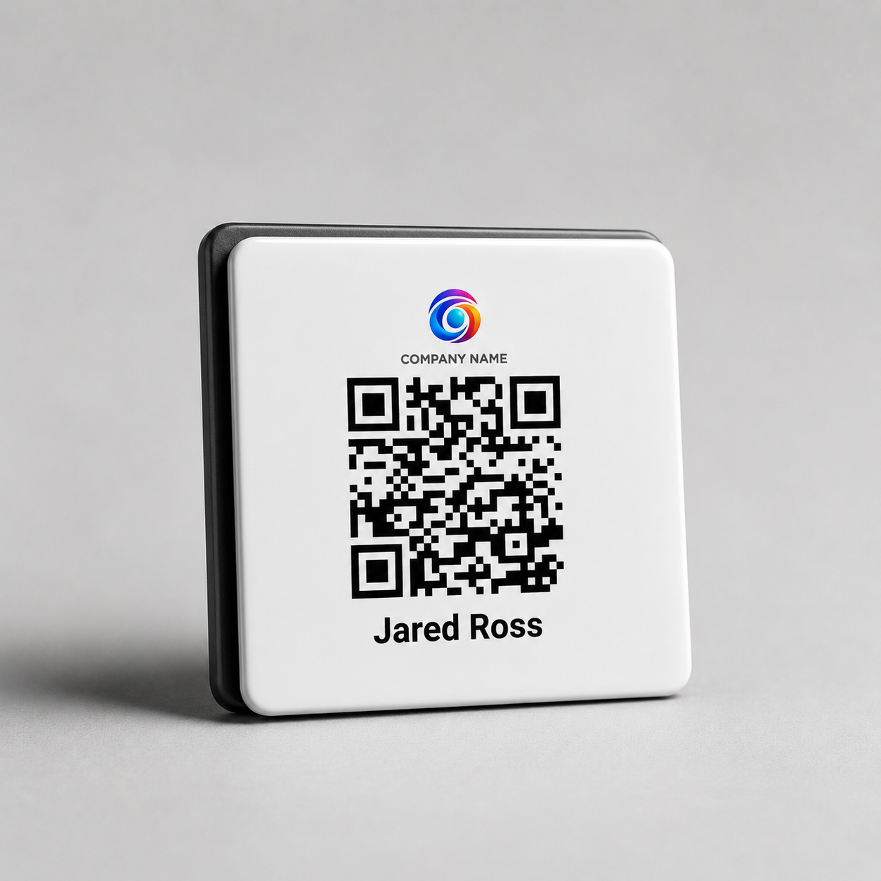 3"×3" QR Magnets mockup with QR code