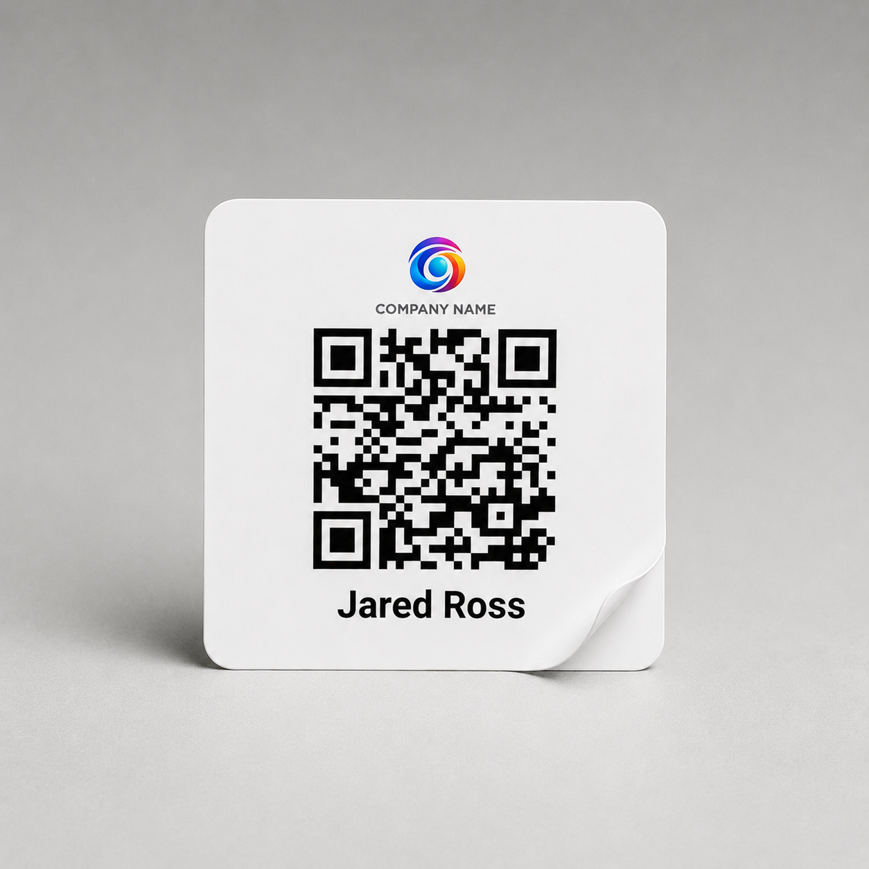 QR Stickers mockup with QR code